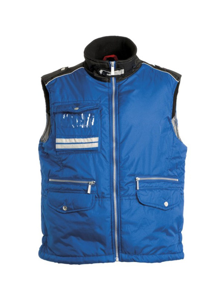 gilet multitasche con profili in reflex da cantiere
